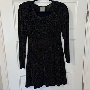 Cute fit and flare sparkly party dress!